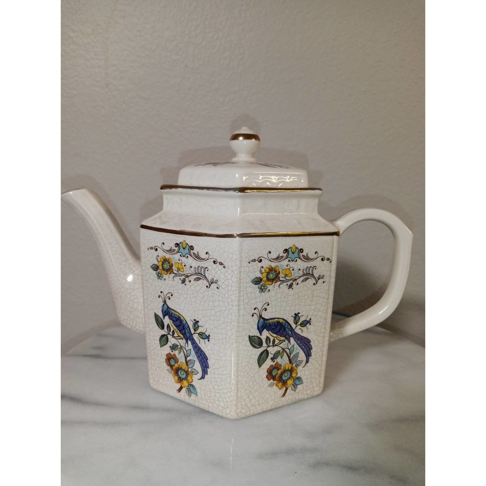 Vintage 1960 Arthur Wood Hexagonal Teapot